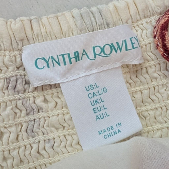 Cynthia Rowley Tiered Seashell Maxi Dress - Large - New - Picture 5 of 7